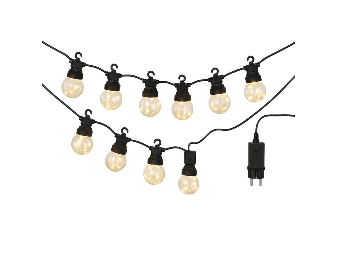 Luces LED cálidas Wellhome con temporizador (10 bombillas)