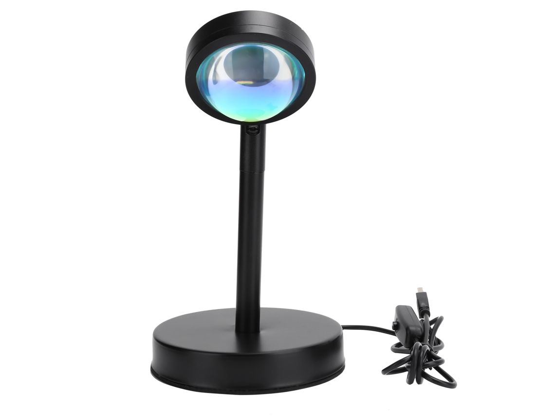 Lámpara De Piso Proyección Atardecer Giratoria 180° Usb Luz Nocturna Sunset Light