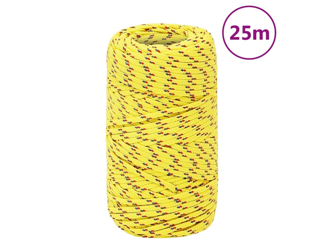 Cuerda De Barco Polipropileno Amarillo 2 Mm 25 M