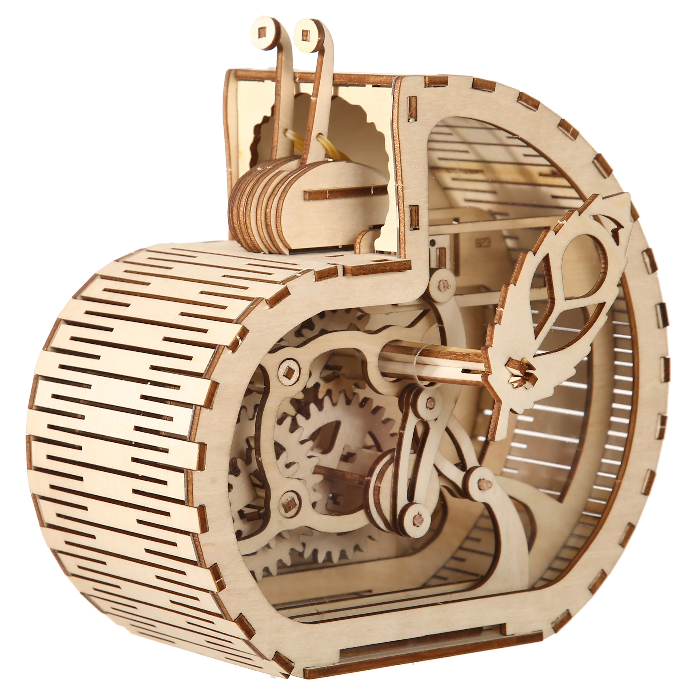 Rompecabezas De Alcancía De Caracol De Madera 3d Para Armar Y Desempaquetar, Modelo De Decoración Navideña.