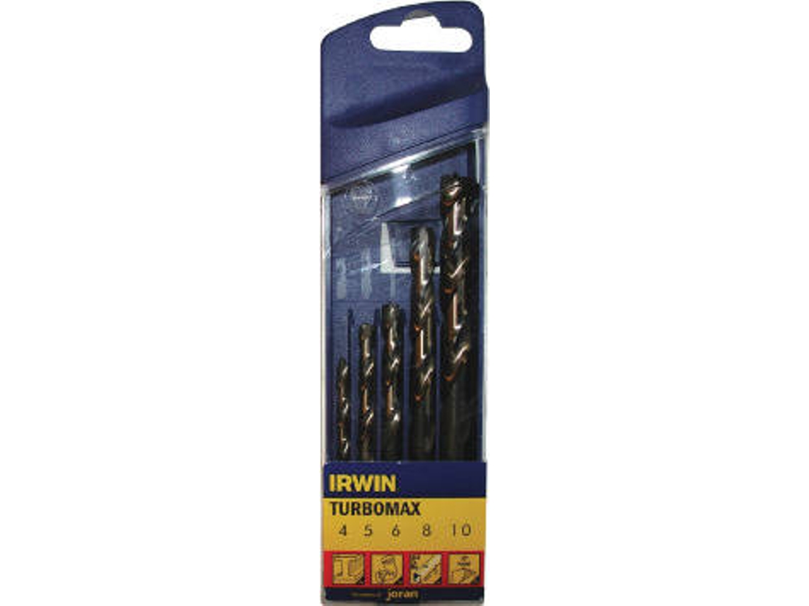 Juego de 15 Brocas para Metales TURBOMAX HSS IRWIN 1,5 mm a 10 mm