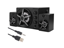 Subwoofer Sada D-215 2.1 Con Luces Led, Bluetooth Y Ajuste De Audio Para Teléfonos Móviles/tabletas.