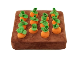 Juguete Interactivo Para Perros, Alfombra De Olfato Zanahoria 2 En 1, Juego De Buscar Comida, Juguete De Rompecabezas Peludo Brownorange