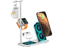Cargador Sem Fio Qi Fast Para Apple, Samsung Yizhood Plateado