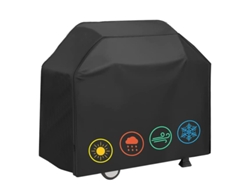 KOFIHETY Cubierta para Barbacoa Exterior 210D Oxford, Cubierta para Parrilla Antiviento/Anti-UV/Impermeable/Resistente a la Humedad/Polvo, Ajustable a la Mayor