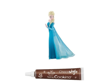 Figura de Disney Frozen Elsa Tubo de chocolate para decorar