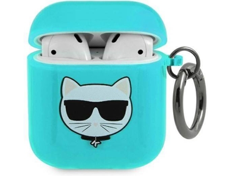 Carcasa Apple KARL LAGERFELD Airpods Choupette Azul