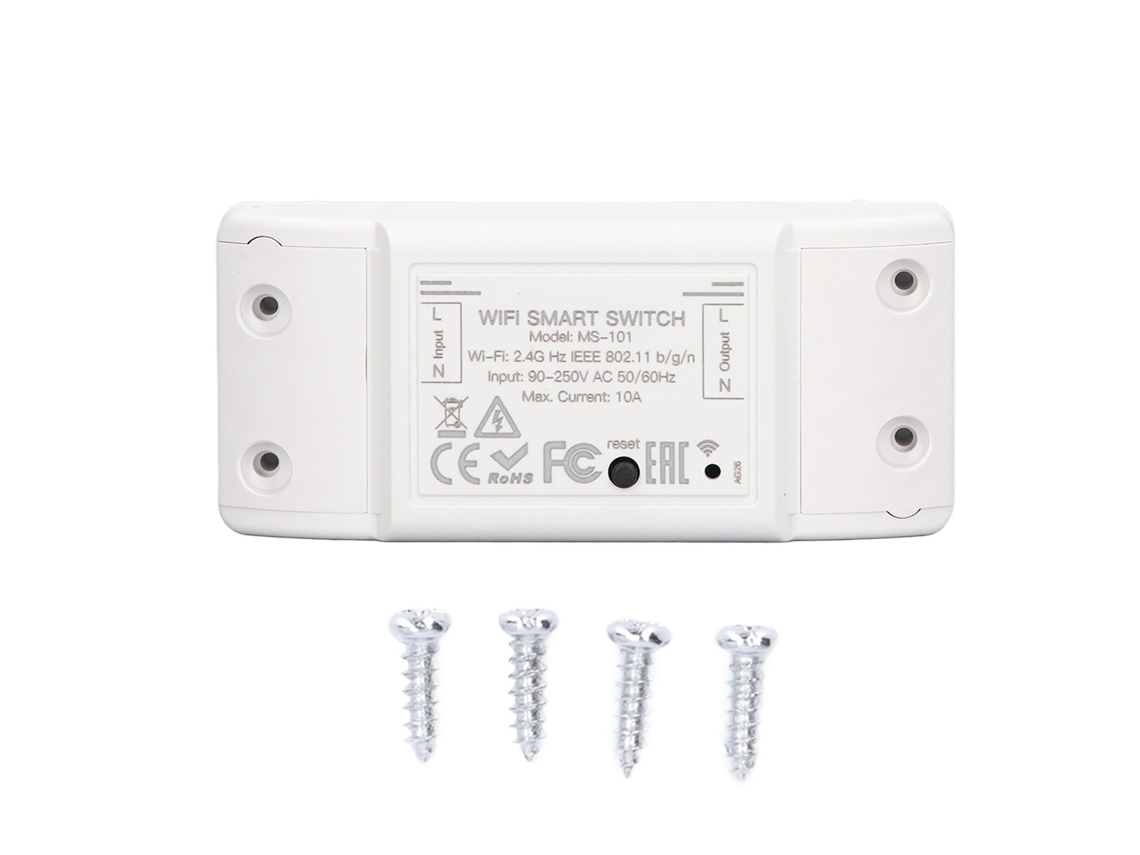 Módulo Interruptor Wifi Controle Por Voz Temporizador App Tuya 10a 220v