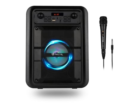 Altavoz Karaoke NGS Rollerlingo (Negro - 20 W - Autonomía: hasta 7 h - Bluetooth)