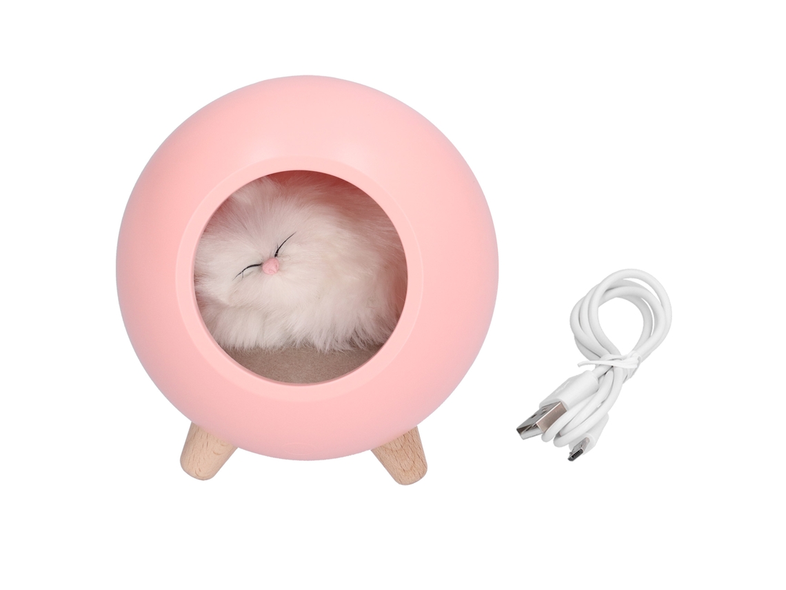 2026-lámpara De Noche Led Gatito Cute Con Toque Regulable Recargable Por Cable Usb Casa Gatito Para Dormitorio