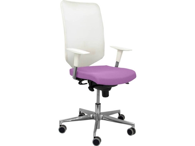 Silla de Escritorio Operativa PYC Ossa B Morado con ruedas antiarañazos (Brazos Ajustables - Malla)