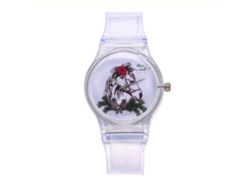 Reloj De Pulsera Para Mujer Con Bonito Estampado De Dibujos Animados, Correa De Silicona Y Movimiento De Cuarzo.