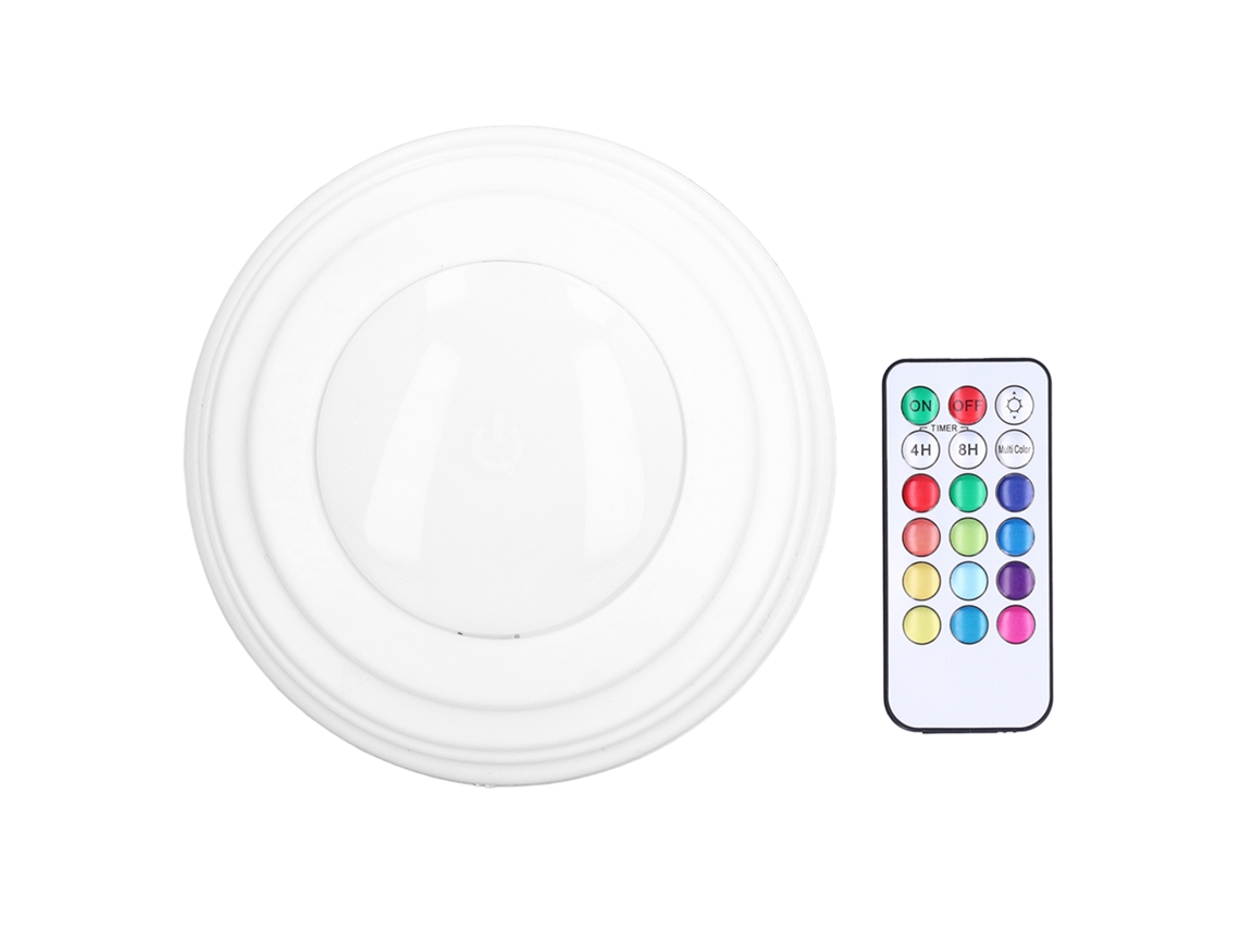 Bj-lâmpadas De Puck Led Rgbw Com Mudança De Cor Ajustáveis Com Controle Remoto Para Armários De Cozinha, Armários E Luz Noturna