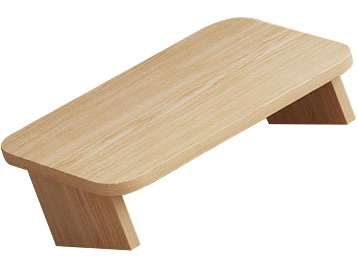 Reposapiés De Madera Natural De 30 Cm, Taburete Antideslizante Para Oficina Y Piano.