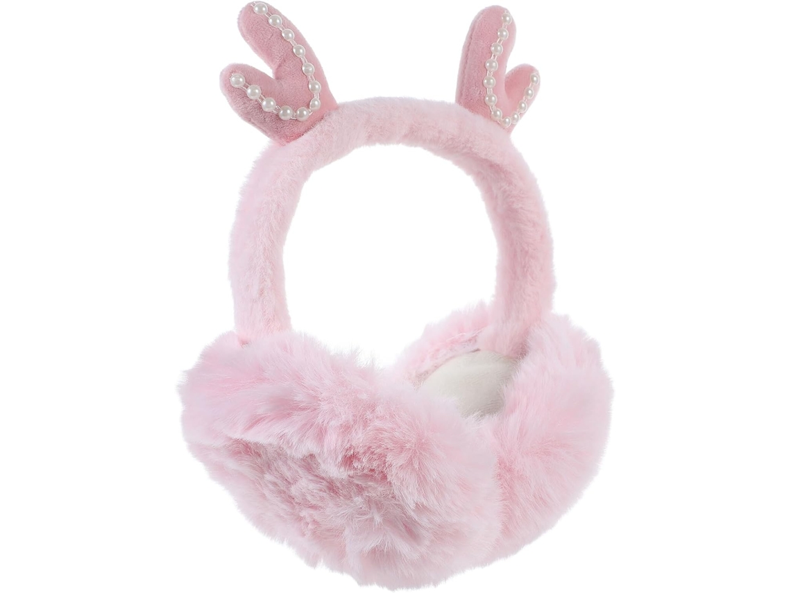 Orejeras De Invierno De Felpa Gruesa Rosa, Talla Única, Protección Térmica Para Mujeres Y