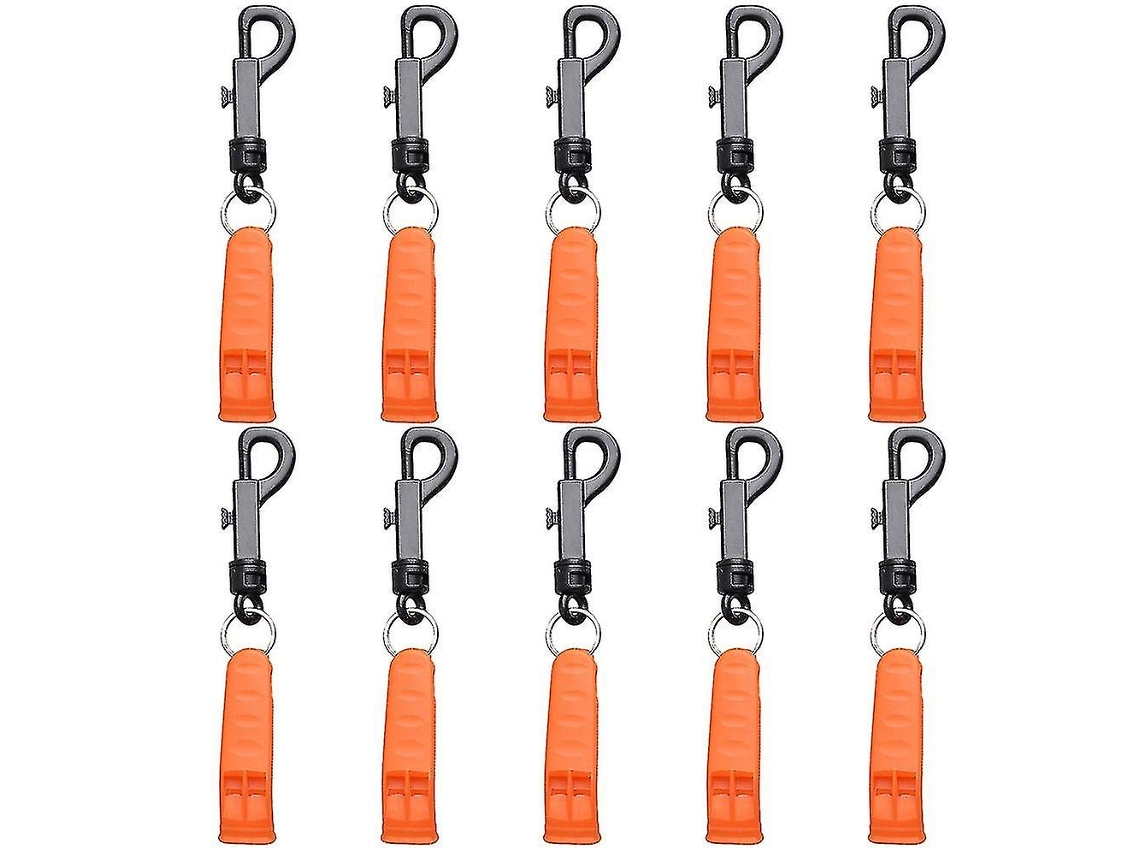 Silbatos con clip para kayak, buceo, emergencias al aire libre, dispositivo de señalización N9v Gusshious (10 unidades)