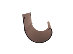 RENOPLAST R50 Conector de Canalón de Aluminio 8 cm Marrón Canalón de Lluvia Drenaje de Techo Chapa de Metal Perfiles de Borde