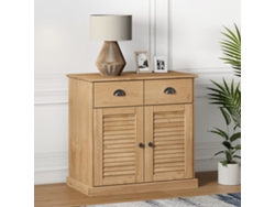 Aparador | Mueble De Comedor | Buffet Con Cajones Vigo Madera Maciza Pino 78x40x75 Cm Wsd100001