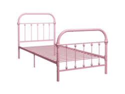 Maison Exclusive - Estructura De Cama Sin Colchón Metal Rosa 90x200 Cm