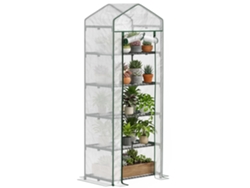 Horno De 5 Niveles, 69x49x193 Cm, Puerta De Acero Transparente Con Cremallera.