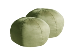 Conjunto De 2 Almofadas Decorativas Beliani Salvia De Veludo Verde 33x33x33