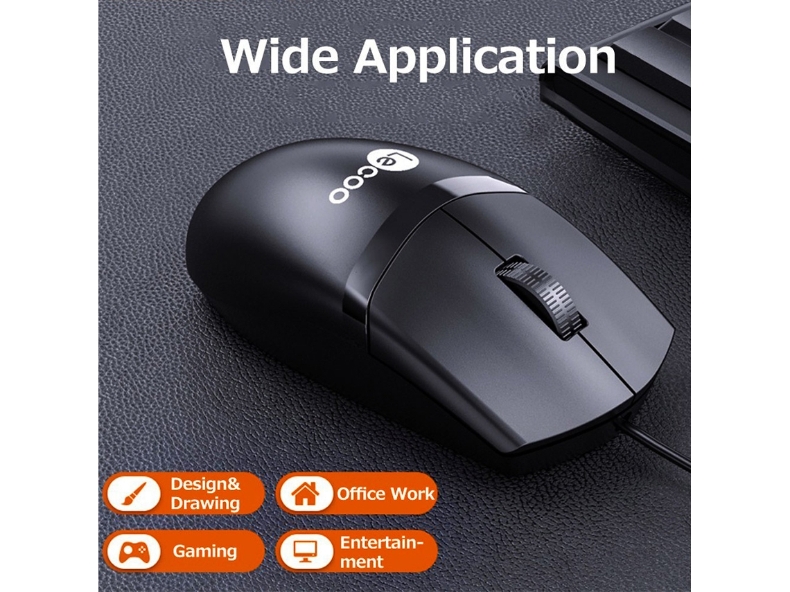 Lenovo Lecoo Cm101s Teclado E Mouse Wired Combo Ergonomico Plug And Play Amplamente Compativel Preto