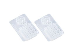 2026da-2 Moldes De Silicona Para Paleta De Pintura Mini Caja Placa Resina Epoxi Para Manualidades Joyería Diy Suministros Blanco