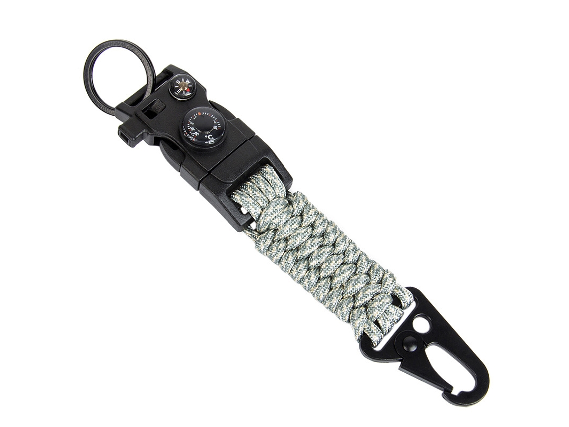 Llavero De Paracord 7 Núcleos Con Brújula, Encendedor Y Silbato, Accesorio De Supervivencia Para Camping Y Exterior, Resistente, Multifunc
