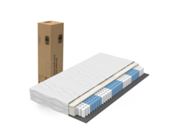 Colchón 90x200 Cm - Muelles Ensacados H3, 7 Zonas Ergonómico, Certificado Öko-tex - Blanco