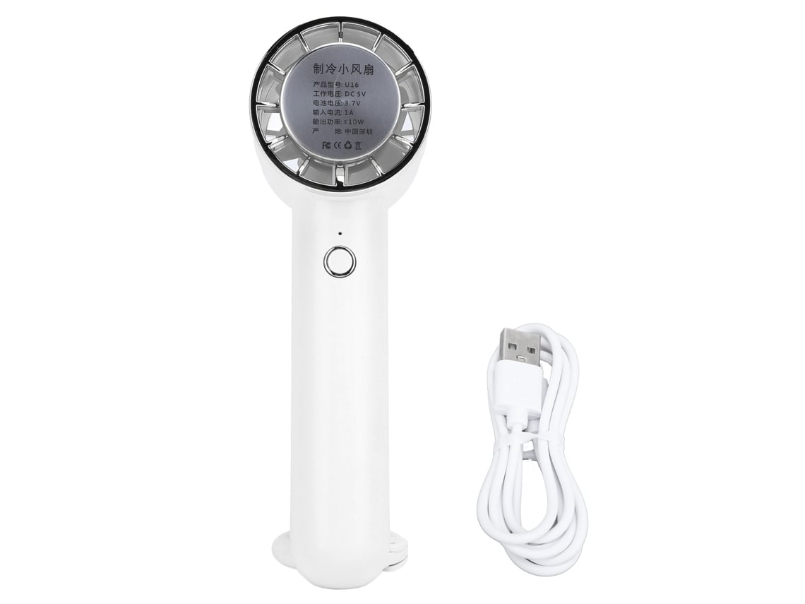 Ventilador De Refrigeración Portátil Con Fuente De Alimentación Semiconductora, Recargable Por Usb, Mini Ventilador De Mano, Blanco, Para Senderismo Al Aire Libre.