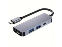 Adaptador concentrador USB C 8 en 1 con HDMI 4K Tadvyyvayotoy