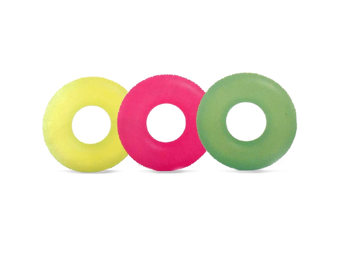 Flotador inflable de natación de neón