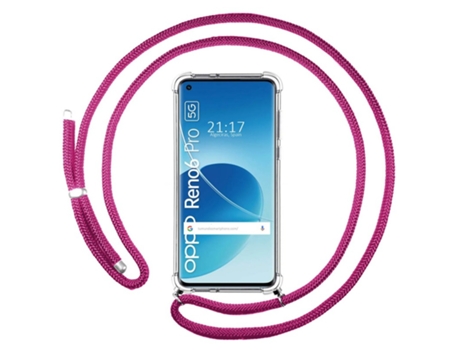 Carcasa Oppo Reno 6 Pro 5G TUMUNDOSMARTPHONE Colgante Rosa