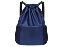 2026-mochila Deportiva Grande Linjou Con Cuerdas Y Cremallera Para Gimnasio, Natación Y Viajes Azul