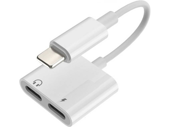 Cable Adaptador GOEIK iP-dual-L-L (Carga/Auriculares)