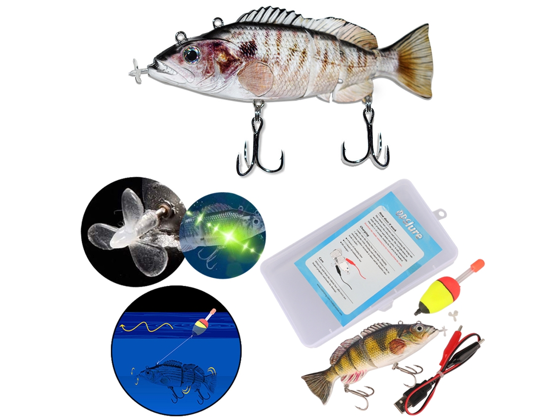 Señuelo Robótico Eléctrico Para Natación Con Carga Usb, Señuelo De Pesca Segmentado, Cebo Falso Biónico.