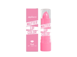 Barra de labios hidratante en tono rosa.