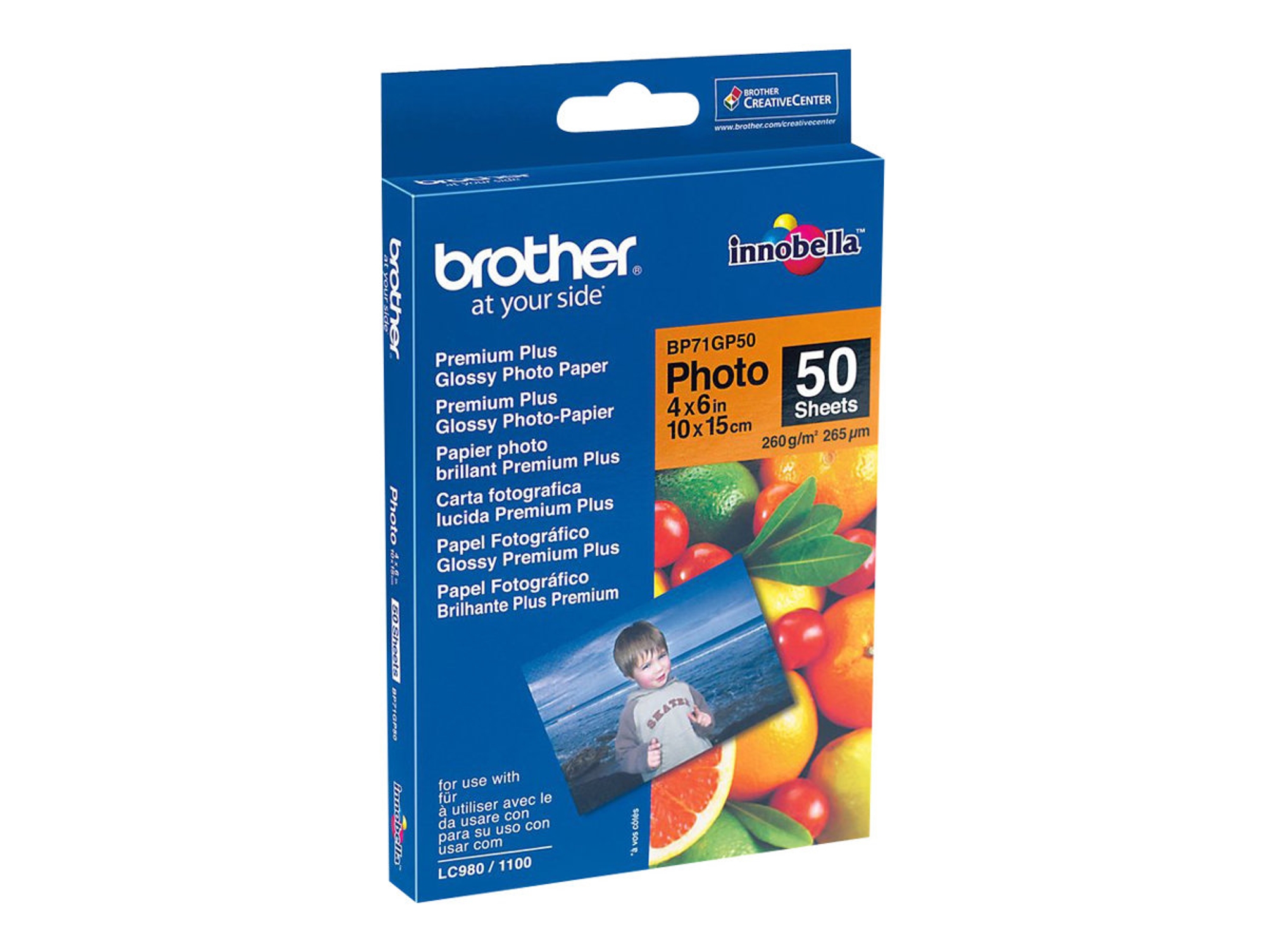 Papel Foto BROTHER Glossy 10X15 50 F