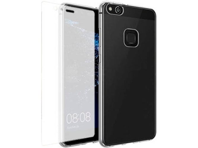 Kit Carcasa y Protector de Cristal Huawei P10 Lite Silicona Transparente