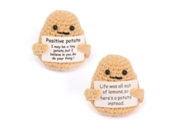 2pcs 7cm Boneca Pelúcia Batatinha Crochê Fofa Expressão Engraçada Decorativa