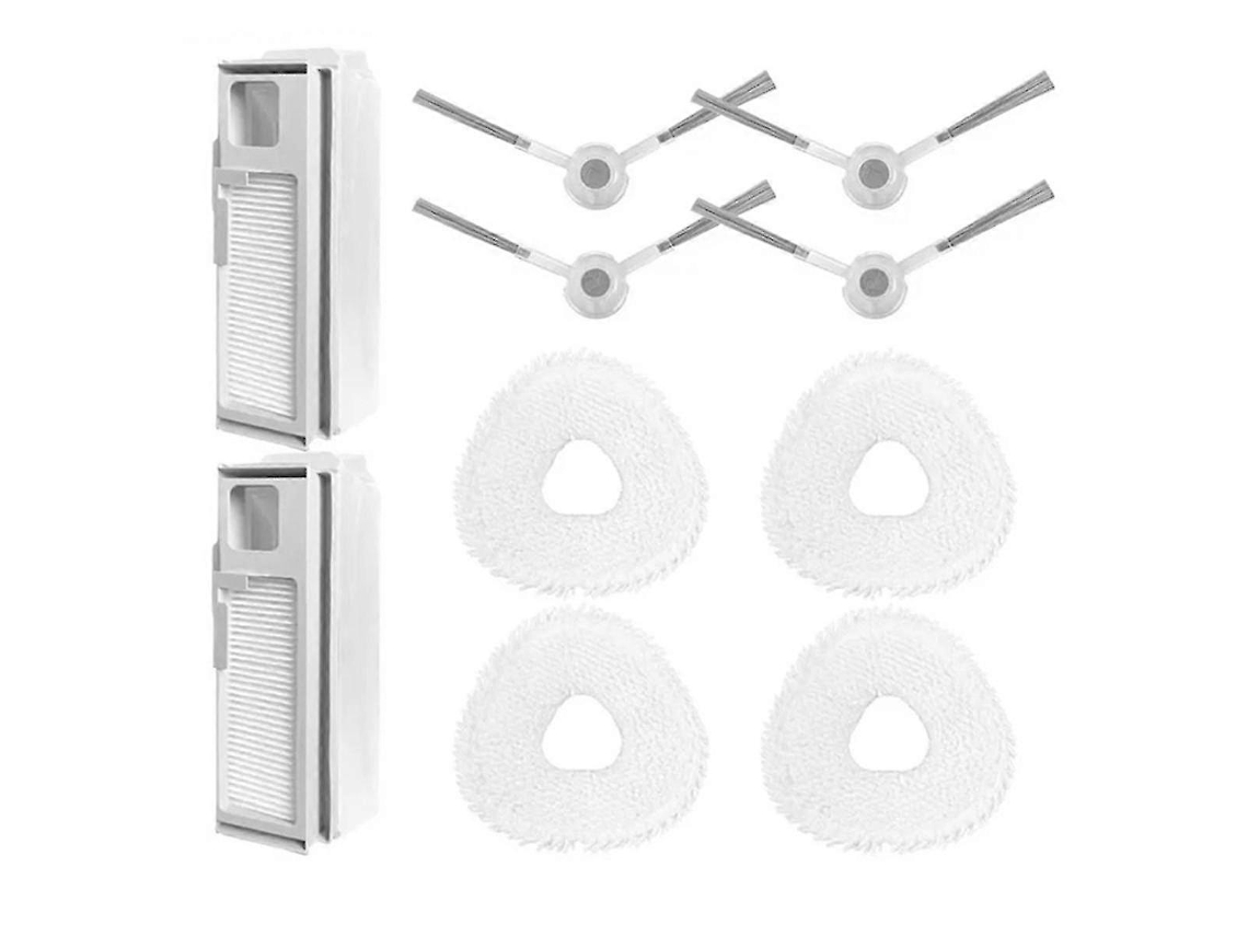 Accesorios y repuestos para aspiradoras robot J4: paños de limpieza con cepillo lateral, bolsa de filtro integrada.