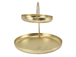 Bandeja Para Joyas De 2 Niveles, Elegante, Sencilla, Resistente, Estable, De Metal, Soporte Multiusos Para Cupcakes, Para Cafetería, Oficina Familiar