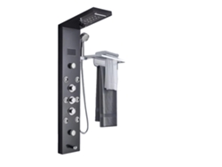 Panel de ducha con función de lluvia y cascada, luz LED con indicador de temperatura, S8009 Negro OEM