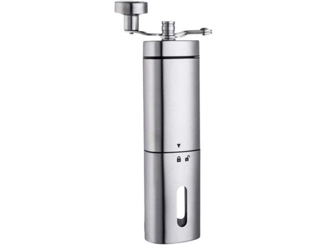Molinillo de Café Molinillo Manual de Cerámica Ajustable Acero Inoxidable Gris