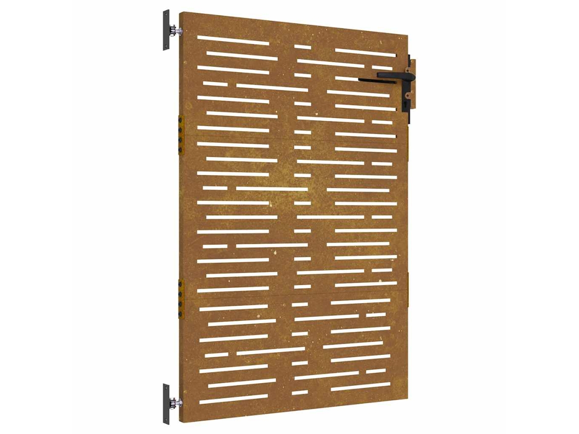 Maison Exclusive - Puerta De Jardín Acero Corten Diseño Cuadrado 85x125 Cm