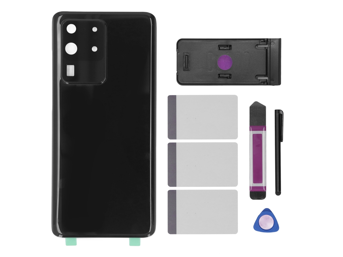 Cubierta trasera de cristal de repuesto para Galaxy S20 Ultra 5G con accesorios