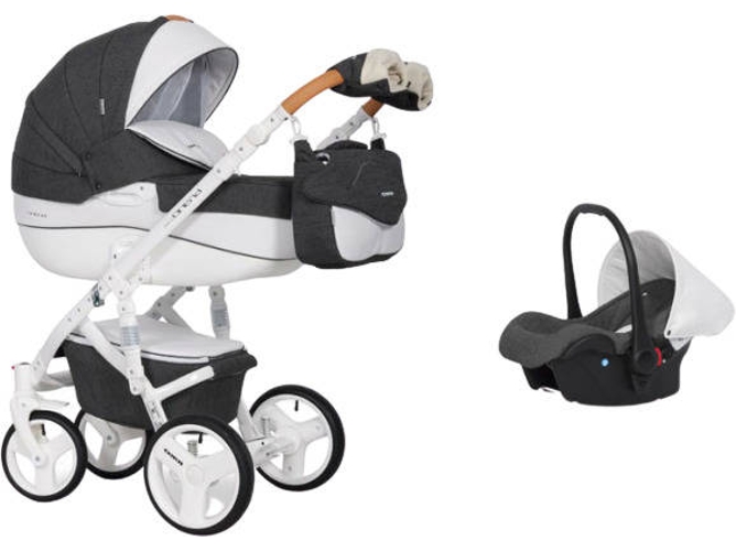 Carrito de Bebé Individual RIKO Brano Luxe + Carlo Isofix Ready Antracita