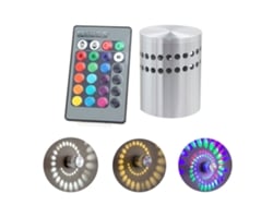 Lámpara De Pared Led Rgb 3w Con Orificio En Espiral, Aplique Luminoso Controlador Para Decoración Kt
