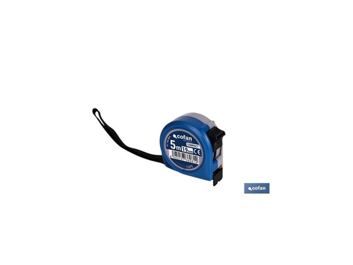 Flexómetro Estándar Con Botón De Bloqueo Y Funda Antichoque 5m X 19mm Fabricado En Abs Y Metal