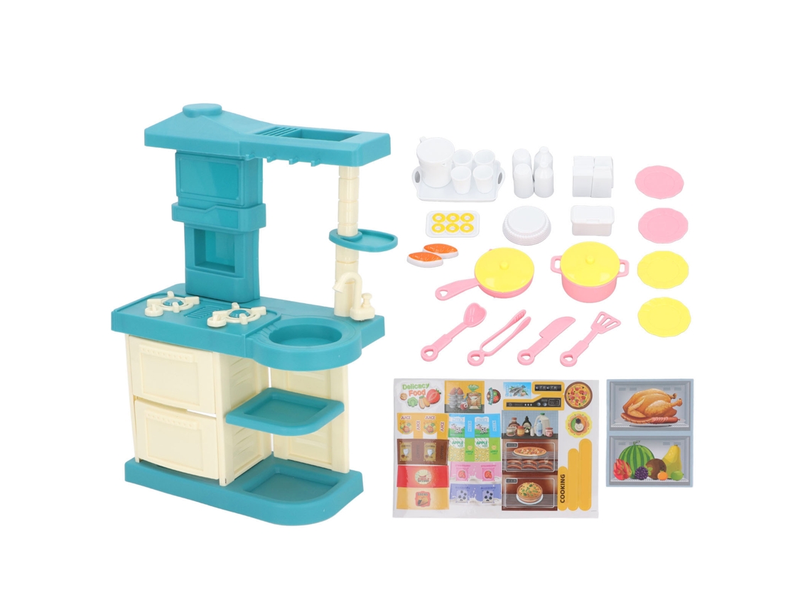 Juego De Cocina Infantil De 51 Piezas Con Horno Y Fregadero Interactivos Para Bebés (niños Y Niñas).